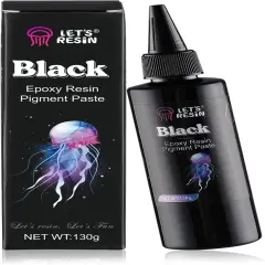 LET'S RESIN Black Epoxy Resin Pigment Paste,100ml High Concentrated Epoxy Resin Color Pigment for Resin Art, Opaque Resin Dye for Resin Painting, River Table, Resin Jewelry Making, Coaster