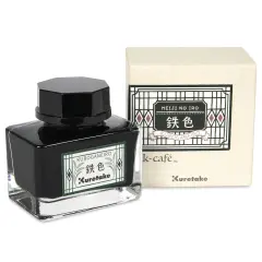 Kuretake Ink Cafe Meiji No Iro Pen Ink - 534 Slate Green (Kuroganeiro), 20 ml