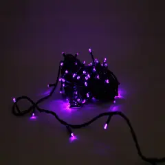 Perfect Holiday 100 LED 32ft Green Wire String Fairy Christmas Light Purple