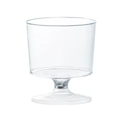 Clear Round Plastic Disposable Mini Wine Glasses - 2 oz. (480 Glasses)