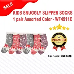 Kids Snuggly Slipper Socks 1 Pair Assorted Color