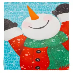 Happy Snowman Winter Garden Flag 2 Sided