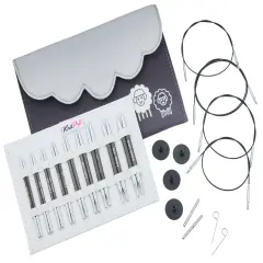 KnitPro-Karbonz Dlxe Interchangeable Knitting Needle Set 4"-Set Of Nine