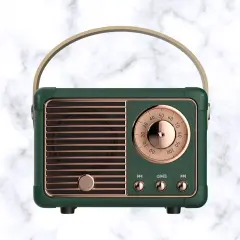 Vintage Inspired Bluetooth Radio Green