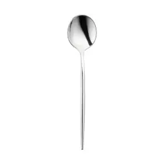 Shiny Silver Moderno Disposable Plastic Dessert Spoons (300 Spoons)