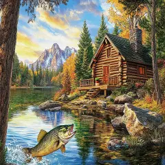 Sunsout Lake house 500 pc Jigsaw Puzzle 52704