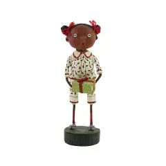Lori Mitchell 6.0 Inch Darling Darlene Christmas Figurine , Lightweight Christmas Decor Christmas Mouse Slippers Multicolored