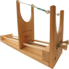 The Beadsmith Rick's Beading Loom, Two-Warp Loom, 13.5 x 3.75 x 4.5 inches, Wooden, Illustrated Instructions Included, Easy Assembly, Use to Create Necklace and Bracelet Designs