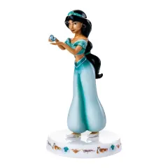 Disney English Ladies: Jasmine Holding Aquamarine (March) Birthstone Figurine