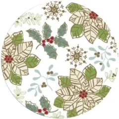 Elegant Holly 7" Dessert Plates - 50ct