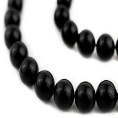 The Bead Chest Round Onyx Beads 12mm Black Gemstone 16 Inch Strand