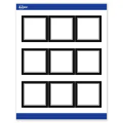 Avery Printable Square Cards, Double Black Border, 2.5" x 2.5", Matte White Square Cards, Laser/Inkjet, 90ct, Great for Business Cards