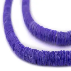 The Bead Chest Grape Purple Sliced Shell Heishi Beads (8mm)