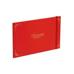 New York Central Eternity Ninety Flat Book - 8.5x5.5" Sketch Watercolor Journal - Red Soft Paperback Cover - Watercolor Sketchbook Journal w/ Elastic Band,10 Sheets 100% Cotton, 90 lb Cold-Pressed
