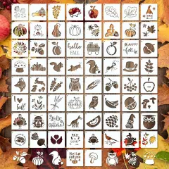 66 Pcs Small Stencils for Crafts Reusable 3 Inch Stencils