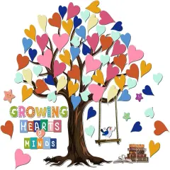 91Pcs Classroom Heart Tree Bulletin Board Decorations Set