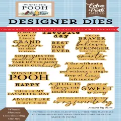 Echo Park Designer Small Die set-Winnie Phrases