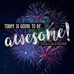 The Gifted Stationary 2026 Square Wall Calendar, Today is Going to Be Awesome, 16-Month Arts & Antiques Theme Hanging Calendar with 180 Reminder Stickers, Month Planner for Creative Spaces, 12x12" Multicolor