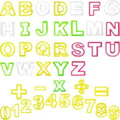 Mini Alphabet & Number Cookie Cutter Set 41 Pieces