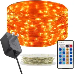 33 Ft 100 LED Silver Wire Dimmable Fairy String Lights Plug in