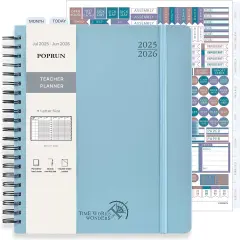 Teacher Planner 2025-2026, (Letter Size - 8.5'' x 11'') - Dutch Blue