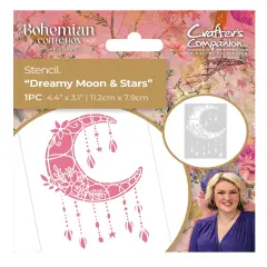 Sara Signature Bohemian Stencil-Dreamy Moon & Stars