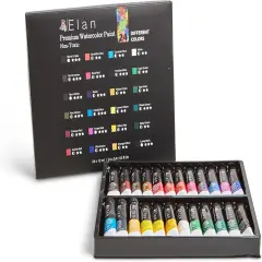 Watercolor Paint Set - 24 Liquid Paint Tubes 0.4oz, Artist Paint for Adults, Non-Toxic, Watercolors