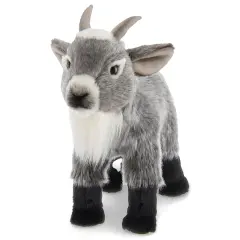 Bearington Garret Plush Gray Goat Stuffed Animal, 12 Inches, For Ages 1-14 Grey