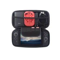 For Nintendo Switch Carrying Case Cover, OLED Model Console Travel Protective Hard Storage Pouch with Game Card Holder Slot Accessories, Black