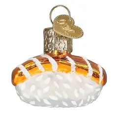 Old World Christmas 1.25 In Mini Salmon Sushi Christmas Tree Ornament , Christmas Decor Japanese Dish Vinegared Rice Multicolored