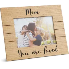 Juvale "Mom You Are Loved" Photo Frame, 5 x 7 Inches Picture Frame, Ideal Family Photo Frame for Mother's Day Gifts Brown