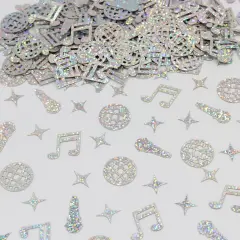 230PCS Disco Confetti, Glitter Disco Ball Party Decorations, Mini Disco Ball Confetti and Music Note Confetti for Disco/Music Party Decorations