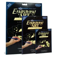 GLO Series | Engraving Art&trade; 6pc Glow in the Dark Foil Blank Boards