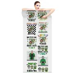 Lucky But Deadly: St. Patrick's Day Horror DTF Transfer 22x60 - Direct-to-Film Gang Sheet, Ready-to-Press St. Patrick&rsquo;s Day Horror Design for Apparel