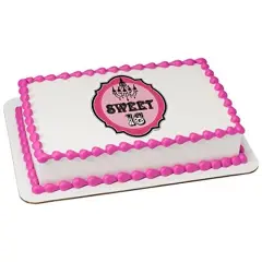 Sweet 16 Icons Edible Icing Image (8 inch Round)
