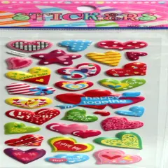 Designer Valentine's Day Puffy Stickers