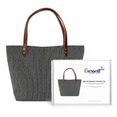 Crosscut Sewing Co.&reg; Market Tote Bag Sewing Project Kit for Beginners with Fabric, Instructions and Video Line up