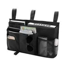 Bunk Bed Organizer, Bedside Caddy Hanging Bed Organizer Storage Bag 8 Pockets, for College Dorm Rooms Bed, Hospital Bed, Baby Bed Rails, 600D Oxford Cloth