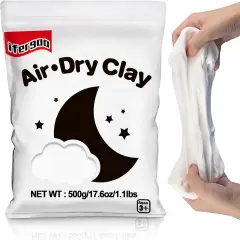 White Air Dry Clay, DIY Creative Modeling Clay for Kids, Super Light Magic Clay for Kids Age 3-12, Safe & Non-Toxic, Molding Clay for Sculpting