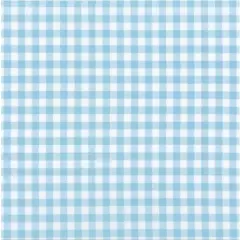 Easycare Gingham Large Blue Polyester Cotton Fabric by the Yard