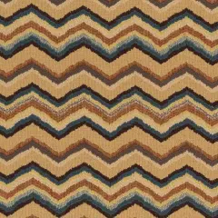Sandstone - Blue,brown,orangeRust AbstractGeometric,herringboneChevron Upholstery Fabric 54 Inches"