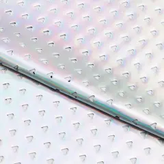 Hearts Wide Open Spandex Fabric Electric Silver