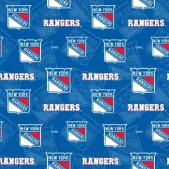 NHL Licensed New York Rangers 1199-RAN Cotton Fabric by the Yard