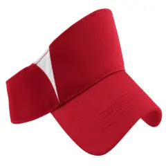 Sport-Tek&reg; Dry Zone Colorblock Visor True Red/ White
