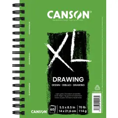 Canson XL Drawing Pad 5.5"X8.5"-Wire Bound, 60 Sheets