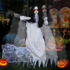 Swinging Girl with Sound & Touch Activated - White Skirt