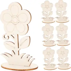 Unfinished Wooden Flower Cutouts & Crafts