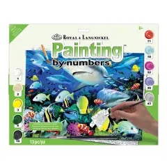 PJL42 | Painting by numbers&trade; 13pc 11.25" x 15.375" Reef Sharks Painting Project