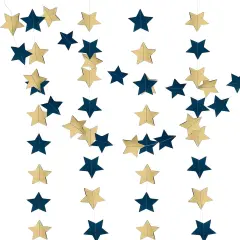 30 Feet Navy Blue Gold Party Decorations