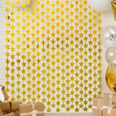 2 Pack Gold Stars Birthday Party Decorations